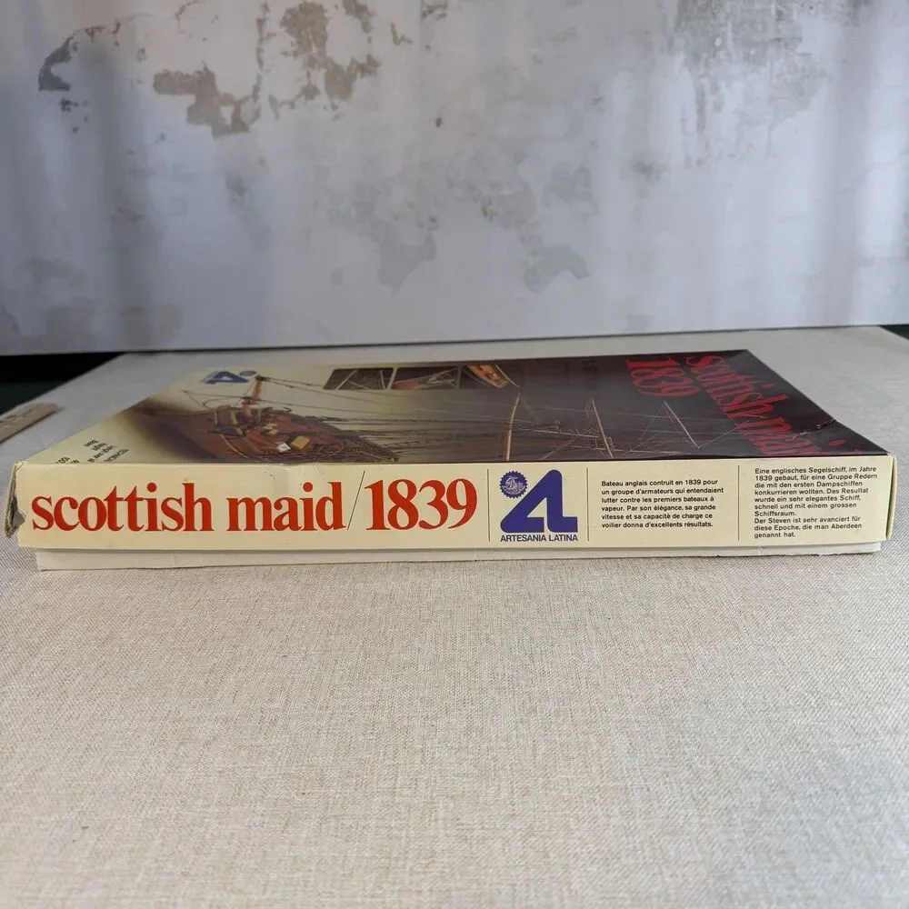 Vintage 1979 Artesania Latina Scottish Maid 1839 Wood Ship Model Kit 1:50 #401